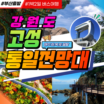 부산출발   강원도 고성 통일전망대   1박2일  리무진버스여행