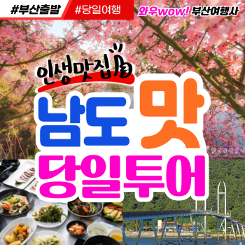 [부산출발] 남도 맛 남미륵사 가우도출렁다리 모노레일 당일투어