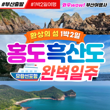 [부산출발] 환상의 섬 홍도＋흑산도 완전일주 유람선 포함 1박2일